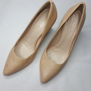 Cole Haan Tan Nude Heels Leather Stilettos